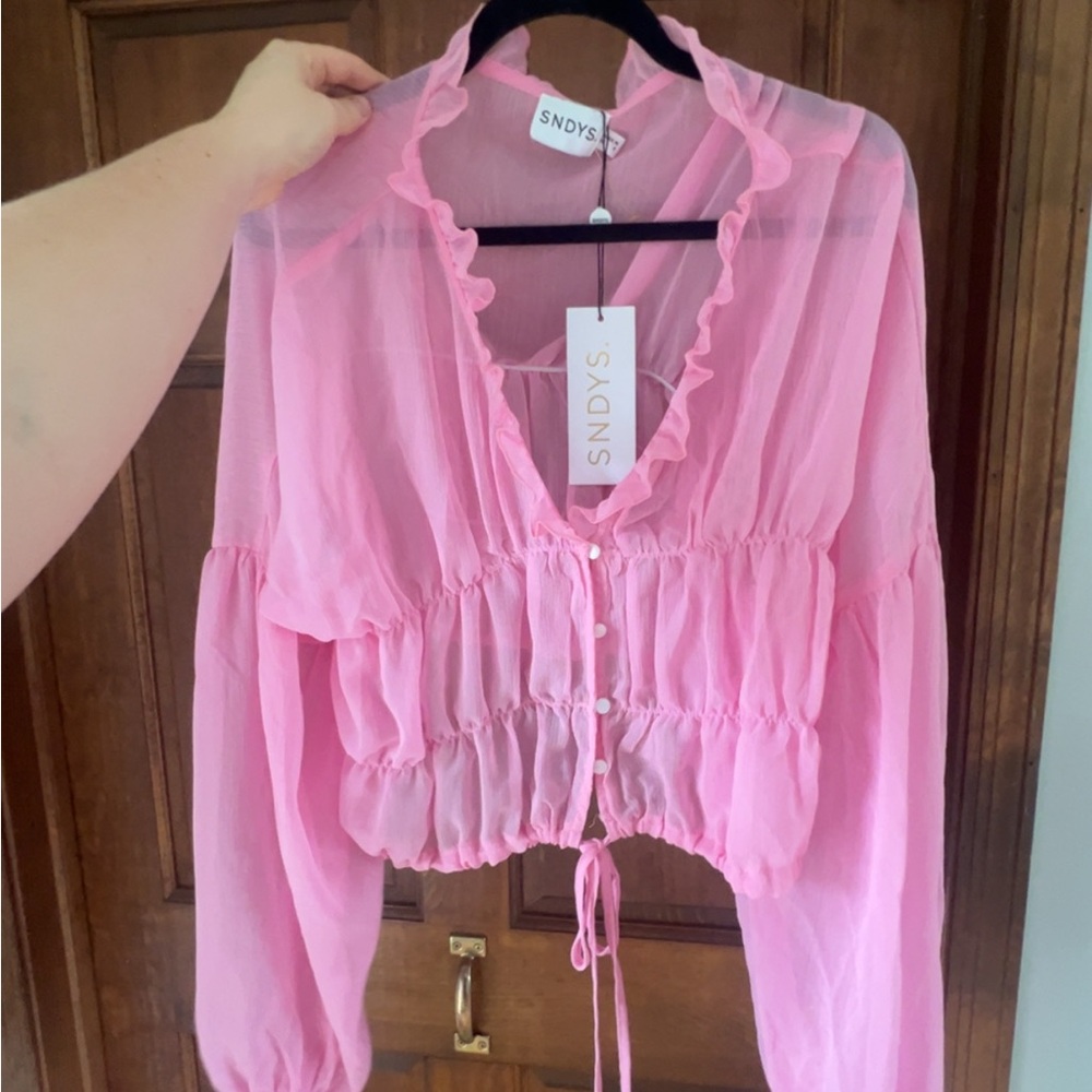 SNDYS Bali Top in Baby Pink
